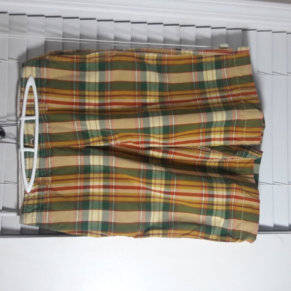 American Eagle Outfitters Men's Multi Color plaid Bermuda shorts Size 32